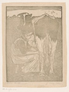 女牛仔 作者 扬·曼克斯（艺术家签名）