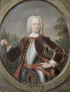 荷兰文：Gustaaf Willem baron van Imhoff (1705-50)。荷兰东印度公司总督（1743-50 年）古斯塔夫-威廉男爵-范-伊姆霍夫肖像 作者 扬·莫里茨·昆克哈德
