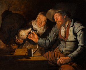 五种感官：视线，1637年 作者 扬·米恩斯·莫莱纳尔
