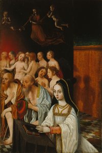 正义与捐献者之魂c。 1520 作者 扬·莫斯塔特（Jan Mostaert）