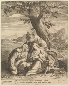 圣家族与圣伊丽莎白和圣约翰施洗者，1588年。 作者 简·穆勒