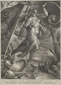 贝罗纳带领帝国军队对抗土耳其人 作者 Jan Muller 在 Bartholomaeus Spranger 之后