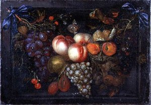 石龛中的水果静物 作者 吉曼（Jille Pauwel）老人
