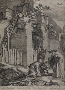 先知埃利到达萨瑞帕塔斯之家“寡妇，1604 作者 扬·萨恩雷丹（Jan Saenredam）
