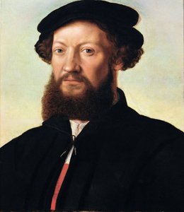 Portrait of a Man - Jan Sanders van Hemessen (c. 1500-c. 1566). Oil on wood, ca 1555. Dimension : 47x39 cm. Art History Museum, Vienne