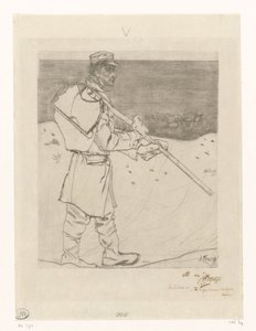 Katwijk aan Zee 海滩上拿着网的贝壳渔民 贝壳渔夫（原名） 作者 Jan Toorop（艺术家签名）