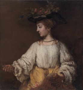 Flora-伦勃朗·范·里恩（Rembrandt van Rijn）绘画 作者 约翰·维米尔