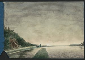 湖上的山风景 作者 简维特