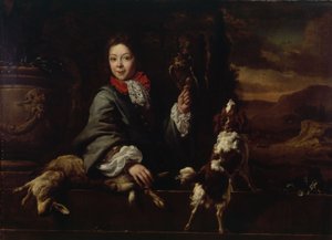 猎鹰少年（布面油画） 作者 简·威尼克斯