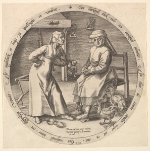 骂人的女人和咯咯叫的母鸡》，约1568年。