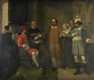 Jacob Simonsz de Rijk 让西班牙总督 Requesens 释放 Marnix van Sint Aldegonde，1575 年 作者 简·威廉·皮涅曼