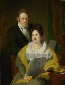 一个女人和一个男人的肖像 作者 Jan Willem Pieneman