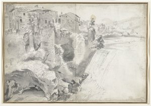 蒂沃利大瀑布景观 作者 Jan Asselijn（拒绝归因）