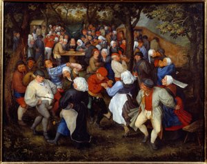 玫瑰聚会或婚礼舞蹈。扬-伊-布鲁盖尔-迪特-德-维鲁斯（1568-1625）的画作，Ec.弗兰 作者 简·布鲁格尔·扬