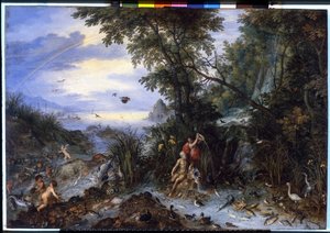 水。布吕盖尔·扬·我（Brueghel Jan I）的绘画