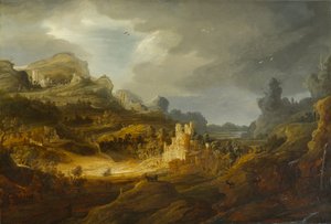 梦幻般的风景，约1643-1645年（摇篮板上的油画）