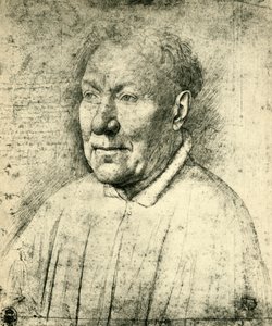 尼科尔·阿尔贝加蒂枢机主教肖像，c1430，1943年。 作者 扬·范·埃克