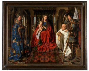 圣母和圣婴与 Canon Joris van der Paele 作者 扬·范·埃克