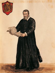 意大利，威尼斯，意大利作曲家克劳迪奥·蒙特威尔第 (Claudio Monteverdi) 的肖像 (1567 - 1643) 作者 扬·范·格雷文布罗克