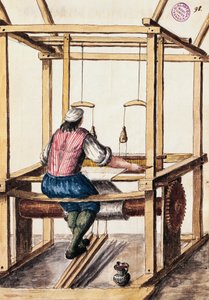 韦弗，扬-范-格雷文布洛克（1731-1807）的插图，出自《威尼斯人的服饰》手稿，意大利 作者 扬·范·格雷文布罗克