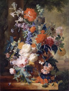 花卉静物 作者 扬·范·休森（Jan van Huysum）