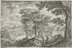 与好撒玛利亚人的山风景 作者 克拉斯·扬斯。维舍尔 (II)