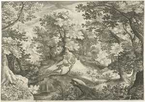 阿波罗与达芙妮的风景画