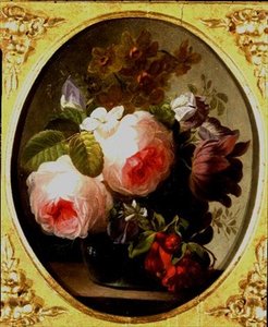 花瓶里的玫瑰和其他花 作者 扬·范·奥斯