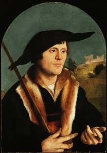 朝圣者，c.153040（拱形石膏板上的油） 作者 扬·范·斯柯（Jan van Scorel）