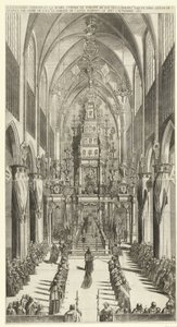 Lijkdienst voor Filips IV te Brussel, 1665
La chapelle ardente, et la pompe funebre de Philippe IIIe roy des Espaignes faicte dans le église de Ste. Gudule par ordre de s. exce. 作者 扬·范·特洛伊恩