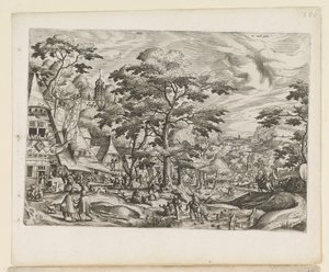 乡村风光 作者 Jan van 和 Doetechum Lucas van 和 Bol Hans Doetechum the Elder