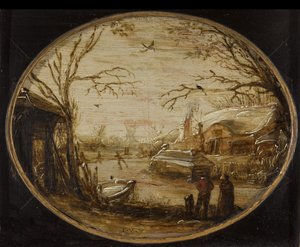 冬季风景 作者 Jan van de Velde (II)（归属于）