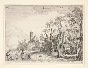 冬季，来自四季系列 作者 Jan van de Velde II