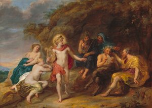 米达斯的审判》，约1640年。 作者 扬·范登·霍克