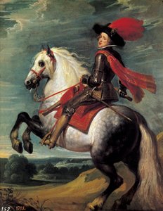 腓力四世的马术画像。腓力四世（1605-1665），西班牙国王20岁时的代表。扬-凡-凯瑟尔一世（Jan van Kessel I dit Le Vieux，1626-1679）的画作