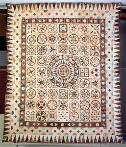 拼布床罩，爱尔兰，1850-60（纺织品） 作者 简·皮萨尔