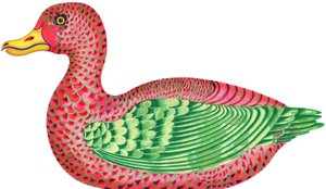 Duck，1996，（墨水和水粉） 作者 简·塔特斯菲尔德