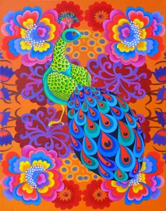 孔雀与花，2015年，