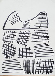 绘画，2015（纸上水墨）。 作者 珍妮特·麦肯齐