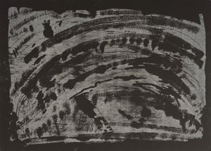 《中毒的地球II》，2013年（链锯木刻）