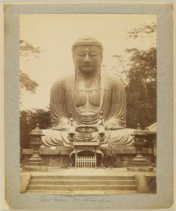 日本镰仓大佛（黑白照片） 作者 日本摄影师