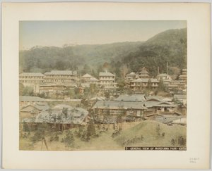 日本京都丸山公园全景（手绘黑白照片） 作者 日本摄影师