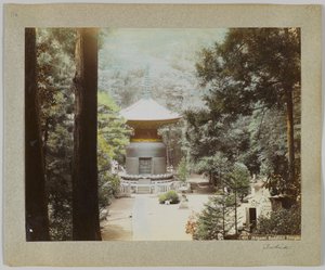 日本东京池上佛寺（手绘黑白照片） 作者 日本摄影师