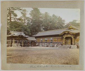 日本东京芝公园寺内（手绘黑白照片） 作者 日本摄影师