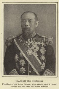 枢密院院长伊藤博文侯爵，曾制定日本宪法，并曾四次担任总理 作者 日本摄影师