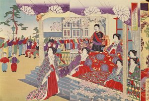 皇帝体操前的体操展示 作者 日本学校