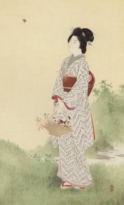 日本女孩（chromolitho） 作者 日本学校