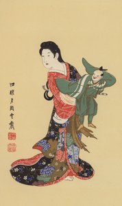 日本木偶演员（彩色石雕） 作者 日本学校