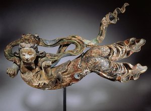 Apsaras，17-18世纪（彩色木材）