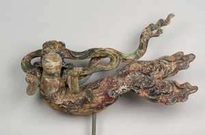 Apsaras，17-18世纪（彩色木材）